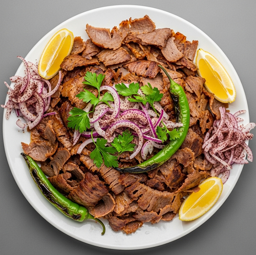 Tray Of Donner Meat Kebab 