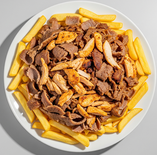 Chips & Mixed Donner Kebab 