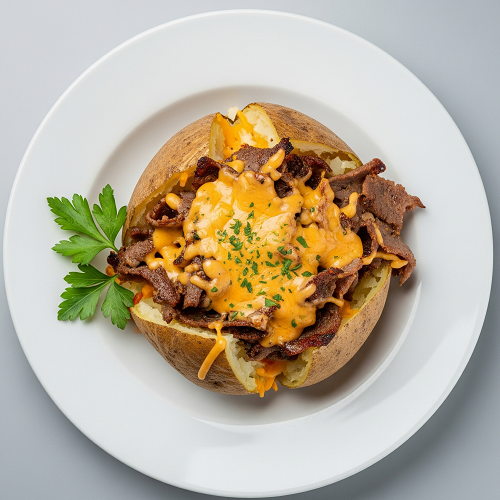 Baked Potato With Lamb Donner 