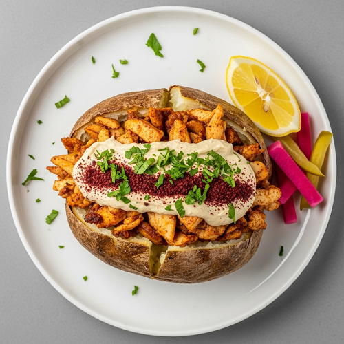 Baked Potato With Chicken Shawarma 